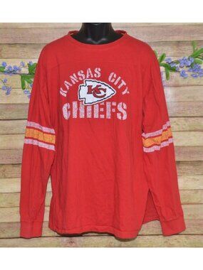 NFL Team Apparel Mens Kansas City Chiefs Football Long Sleeve T-Shirt Size 3XT